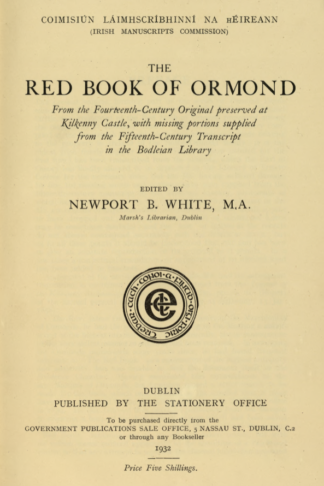 Red Book of Ormond title page